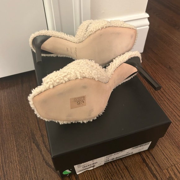 Saint Laurent Shearling Heel Slide NWT - Picture 8 of 8
